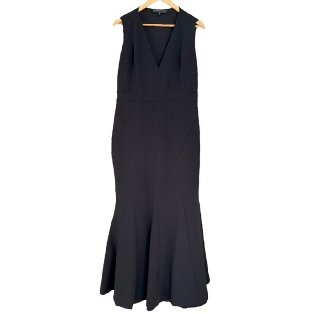 Symphony Black Formal Maxi Dress Mermaid Bottom V-neck Prom Cocktail